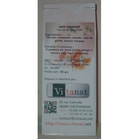 "Nuit Indienne" Thé de type Tchai - 80 g