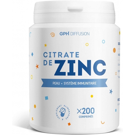 Citrate de Zinc - 15 mg x 200 comprimés