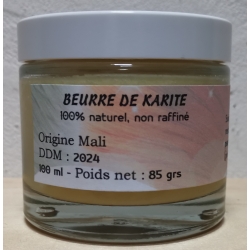 Beurre de Karité naturel - origine Mali - pot 100 ml