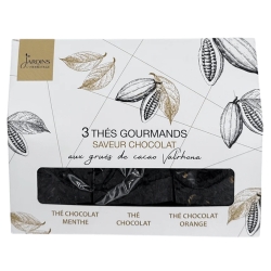3 Thés gourmands Saveur Chocolat - 3 sachets de 40 g