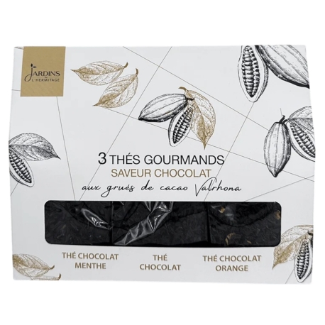 3 Thés gourmands Saveur Chocolat - 3 sachets de 40 g